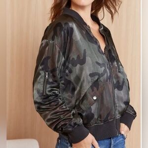 Anthropologie Marrakech MCMCC Camouflage Bomber Jacket Sz S Quite Luxury Street‎